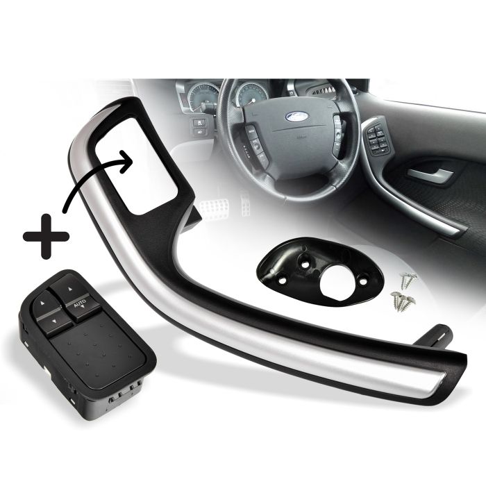 Driver Door Pull Grab Handle Trim + 2 Button Switch Ford Falcon BA XR6 XR8 XT XR
