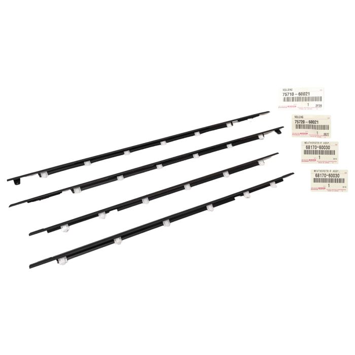 Genuine Toyota LandCruiser 80 Series Lh Rh Front Doors Outer Inner Moulding Set
