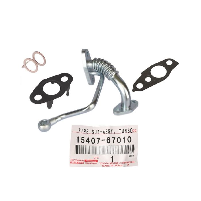 GENUINE Prado 90 120 Series 1KZ TE 3.0 TD Turbo Oil Supply Drain Pipe Gasket Kit 15407-67010