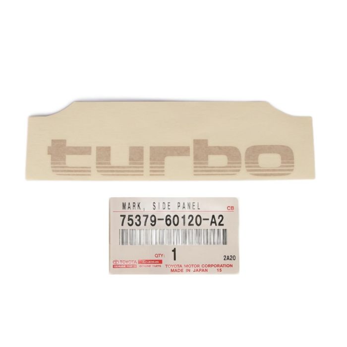 Genuine TOYOTA LandCruiser 100 Rear Quarter Panel Gold Turbo DECAL / STICKER 75379-60120-A2