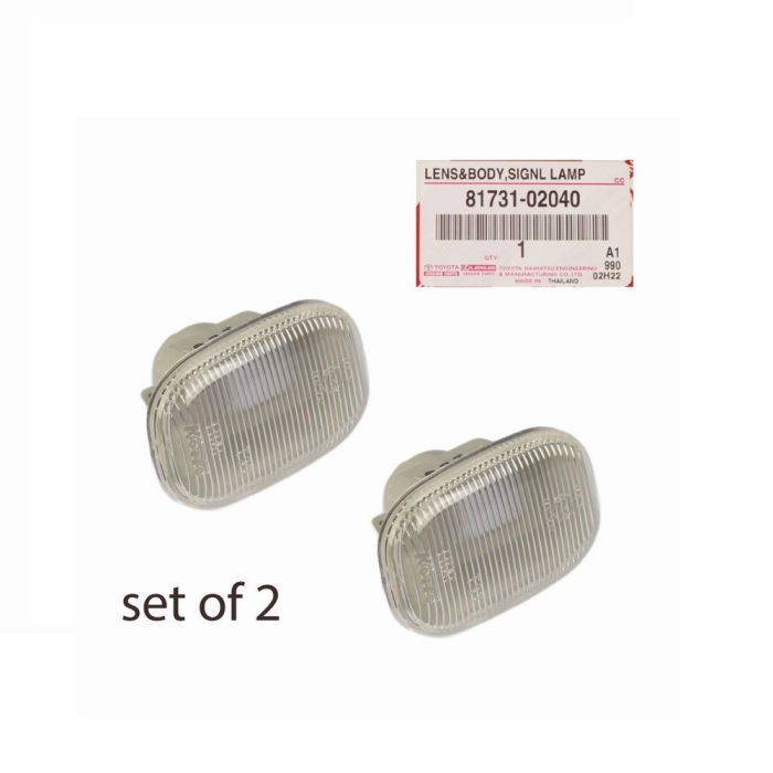 2x Genuine Toyota Hilux KUN36 KUN35 KUN26 KUN25 Side Turn Repeater Signal Lamp 81731-02040