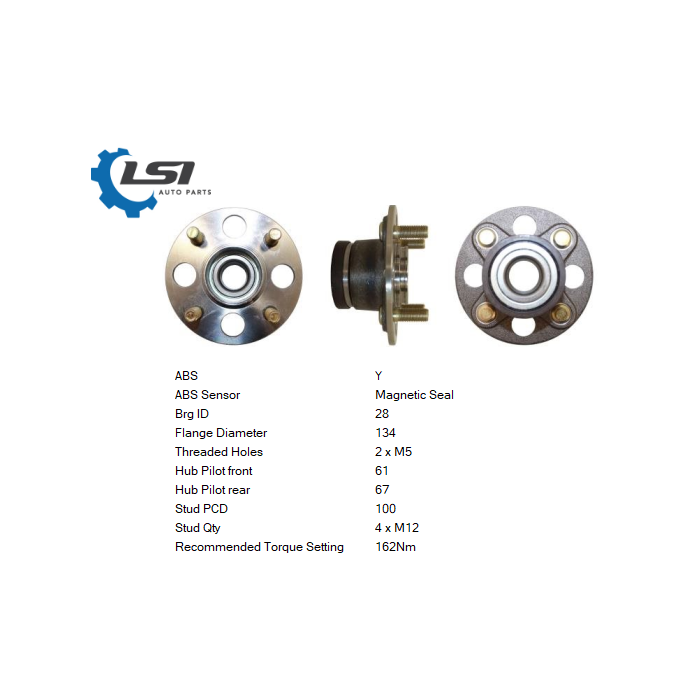 Wheel Bearing Hub Rear